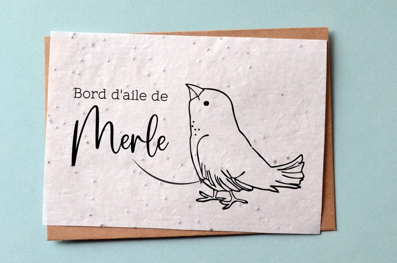 Carte à planter Merle Humour