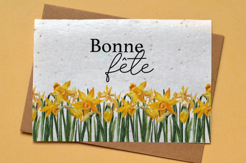 Carte à planter Bonne Fête Jonquilles