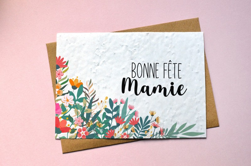 Carte à planter Bonne Fête Mamie Fleurs Sauvages