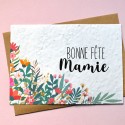 Carte à planter Bonne Fête Mamie Fleurs Sauvages