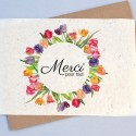 Carte à planter Merci pour tout Tulipes