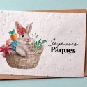 Carte à planter Joyeuses Pâques - Lapin de Pâques
