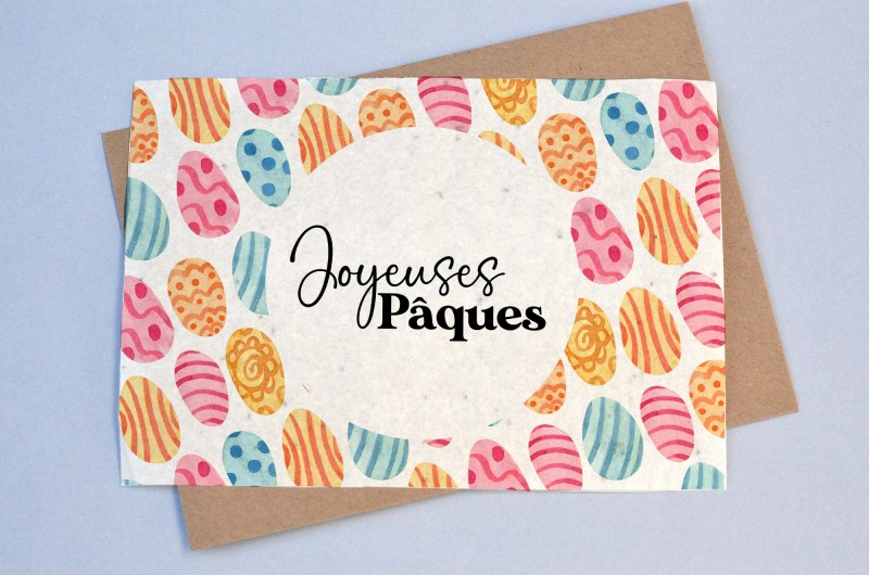 Carte à planter Joyeuses Pâques - Oeufs