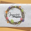 Carte à planter Joyeuses Pâques - Couronne d'Oeufs