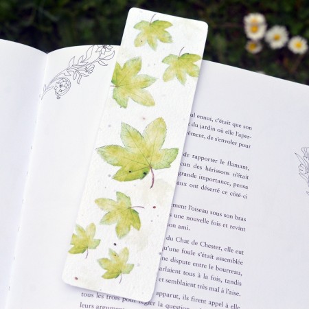 Marque-page à planter Feuilles d'érable Sycomore