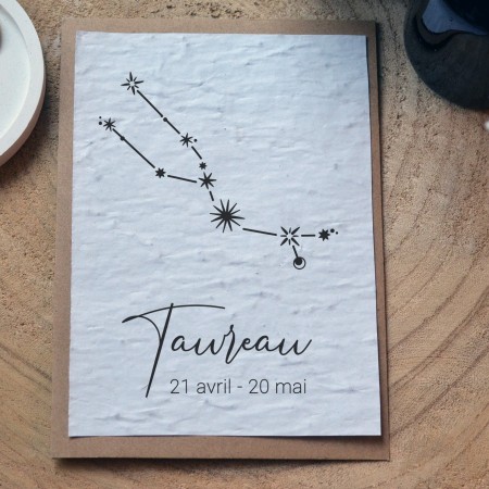 Carte à planter Constellations Taureau