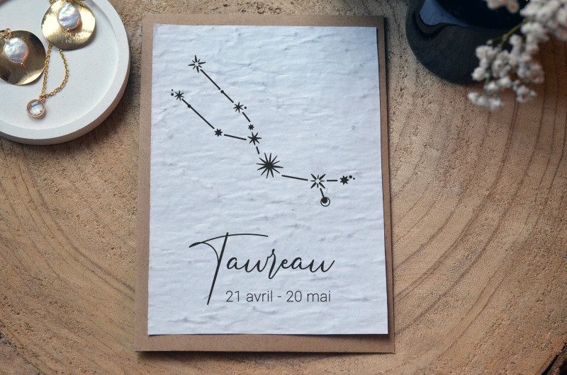 Carte à planter Constellations Taureau