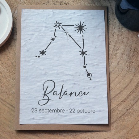 Carte à planter Constellations Balance