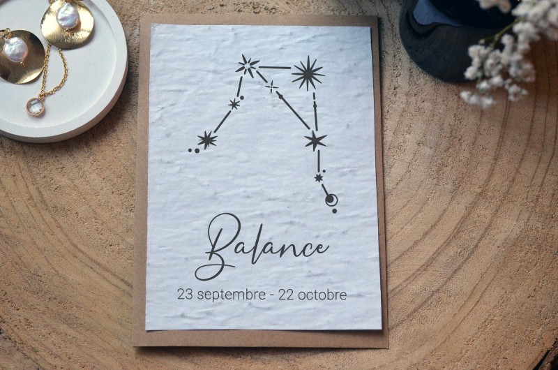 Carte à planter Constellations Balance