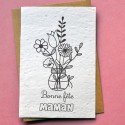 Carte à planter Bonne Fête Maman à colorier