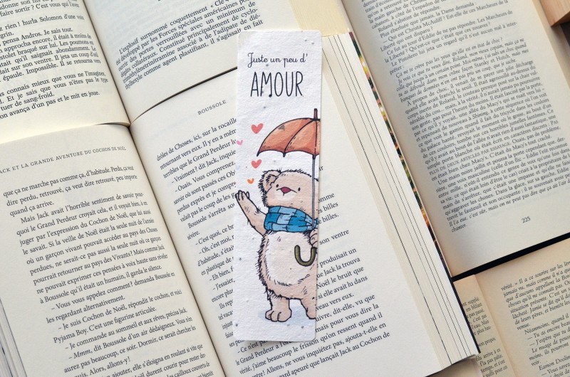 Marque-page à planter Ours amoureux