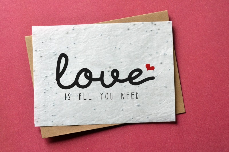 Carte à planter Love is all you need - St Valentin