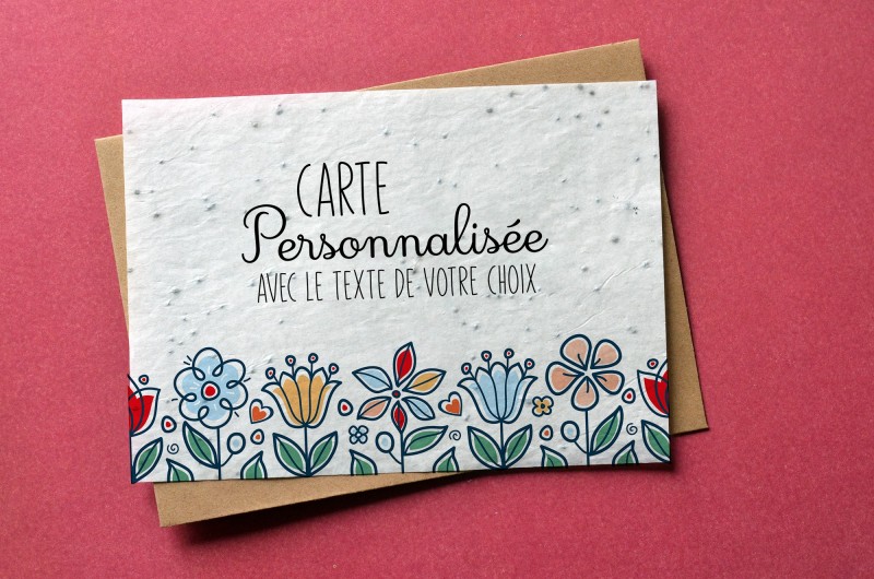 Carte à planter personnalisée avec le texte de votre choix