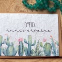 Carte à planter Joyeux Anniversaire Cactus