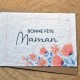 Carte à planter Bonne Fête Maman Bleu et rouge