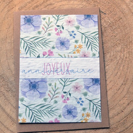 Carte à planter Joyeux Anniversaire Herbier