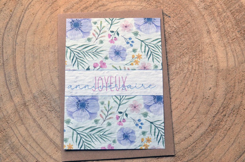 Carte à planter Joyeux Anniversaire Herbier