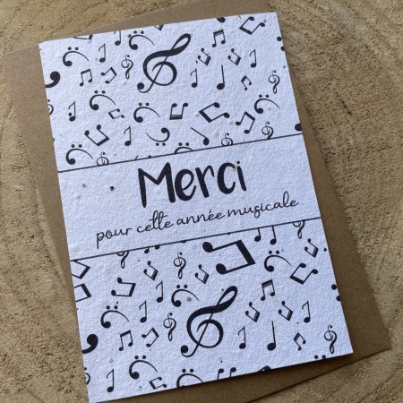 Carte à planter Merci Musique