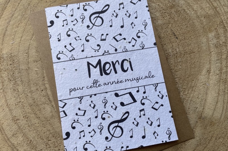 Carte à planter Merci Musique