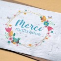 Carte à planter Merci Maîtresse Fleurs et papillons