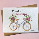 Carte à planter vélo Prendre le temps