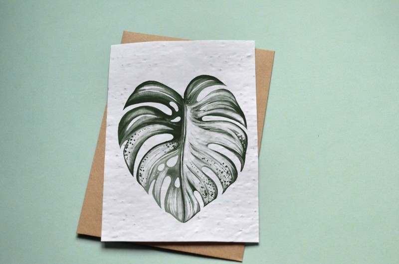 Carte à planter Monstera