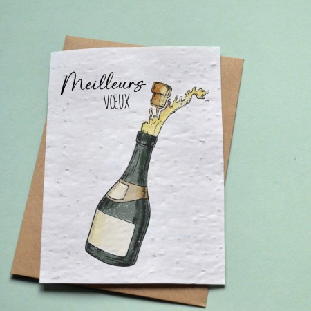 Carte à planter Meilleurs Voeux Champagne