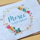 Carte à planter Merci Maîtresse Fleurs et papillons