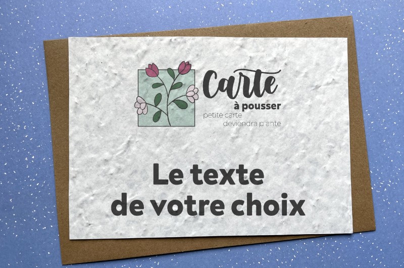 Carte à planter Logo et texte de votre choix