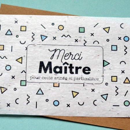 Carte à planter merci maître