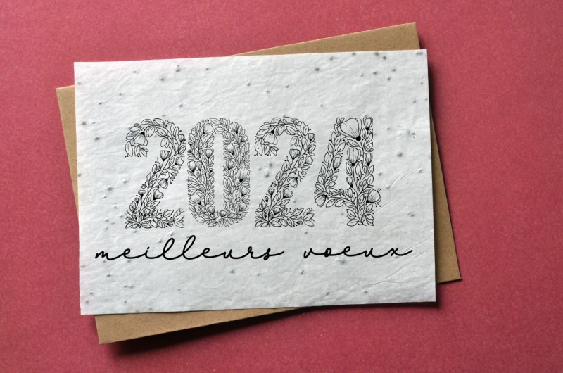 Carte à Planter Bonne Année 2024 - Souhaitez vos vœux d'une façon originale  !