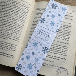 Marque-page à planter Meilleurs Voeux - Flocons de neige