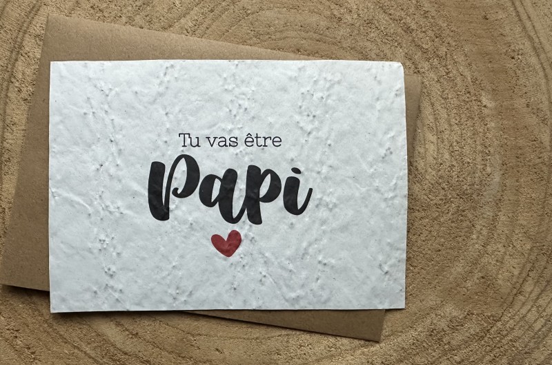 Carte à planter Tu vas être Papi - Annonce Grossesse