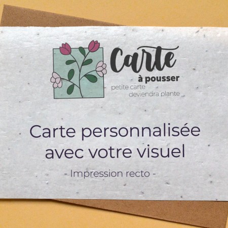 Carte à planter Logo et texte de votre choix