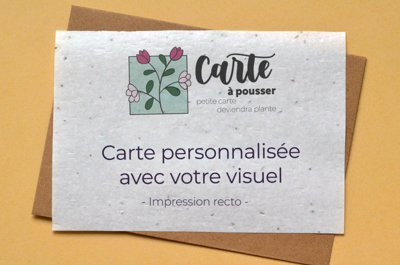 Carte à planter Logo et texte de votre choix