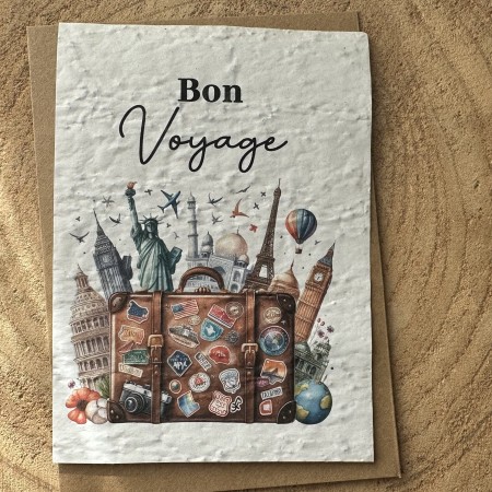 Carte à planter Bon Voyage