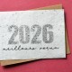 Carte à planter Meilleurs Voeux 2025 Noir et Blanc