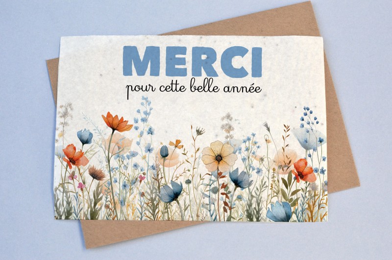 Carte à planter Merci pour cette belle année