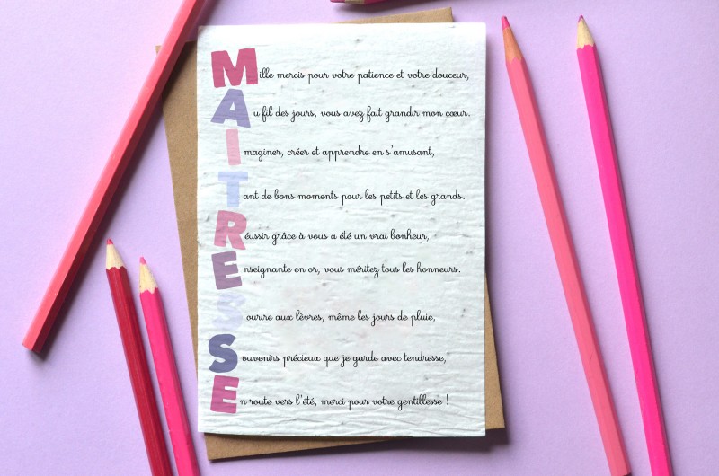 Carte à planter Maîtresse Apostiche