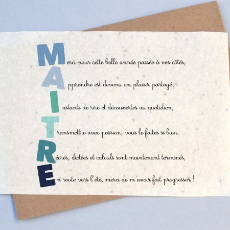 Carte à planter Maître Apostiche