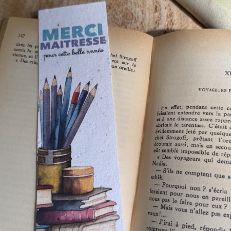 Marque-page à planter Merci pour cette belle année