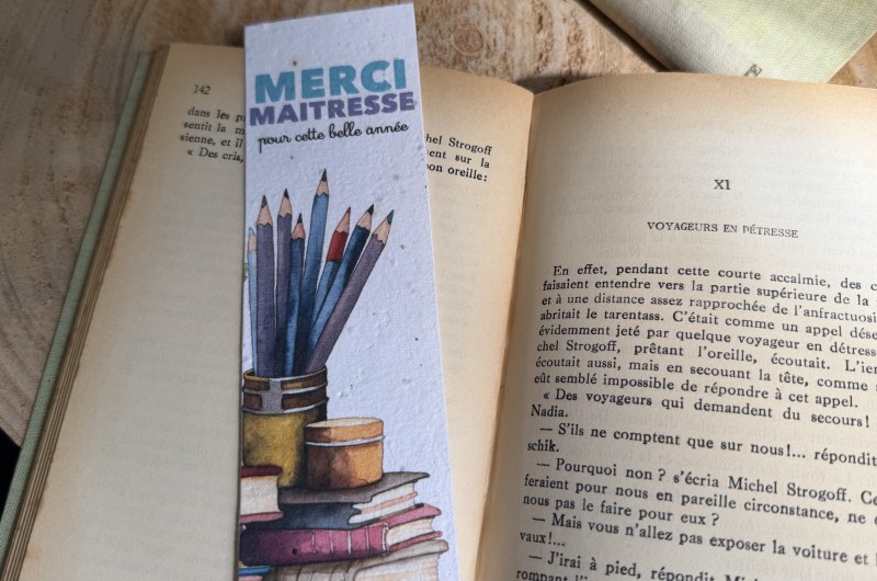 Marque-page à planter Merci pour cette belle année