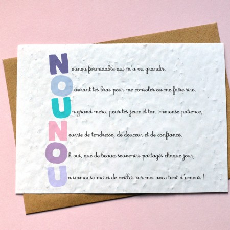 Carte à planter ATSEM Acrostiche