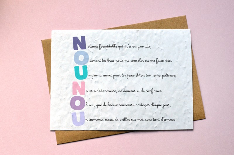 Carte à planter ATSEM Acrostiche