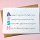 Carte à planter AESH Acrostiche