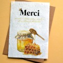 Carte à planter Abeille et miel Merci pour votre commande