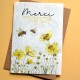 Carte à planter Abeille et fleurs Merci pour votre commande