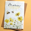 Carte à planter Abeille et fleurs Merci pour votre commande