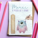 Carte à planter Merci de m'aider à grandir Monstre