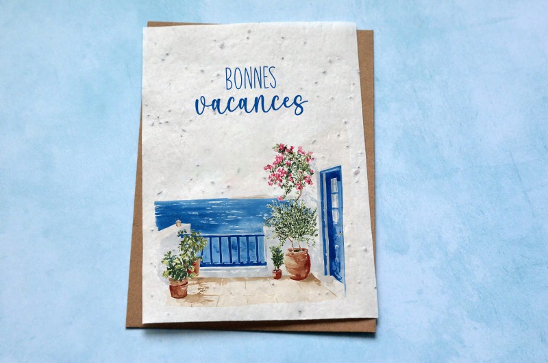 Carte à planter Bonnes Vacances Méditerranée